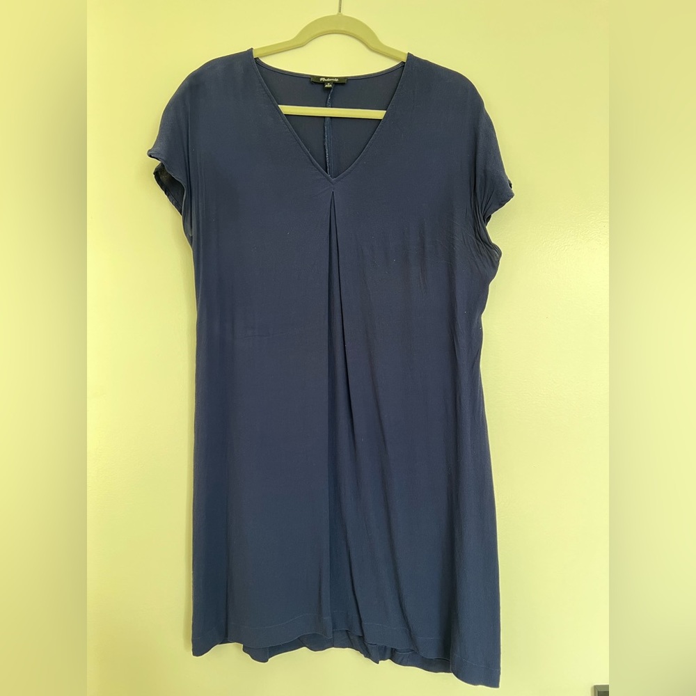 Madewell Blue Short Sleeve Tunic  Dress